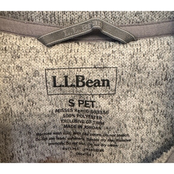 L.L. Bean Sweater Sweatshirt Women’s Small Fleece Pullover Pewter Heather Gray - Picture 7 of 10